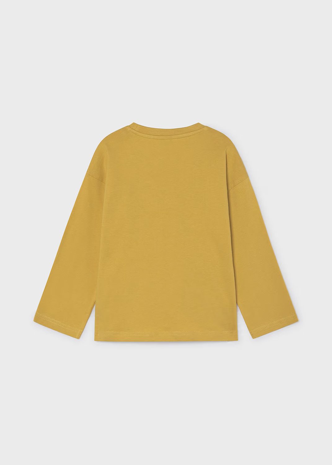 Mayoral 4004 L/S Shirt Embossed Pleats Custard