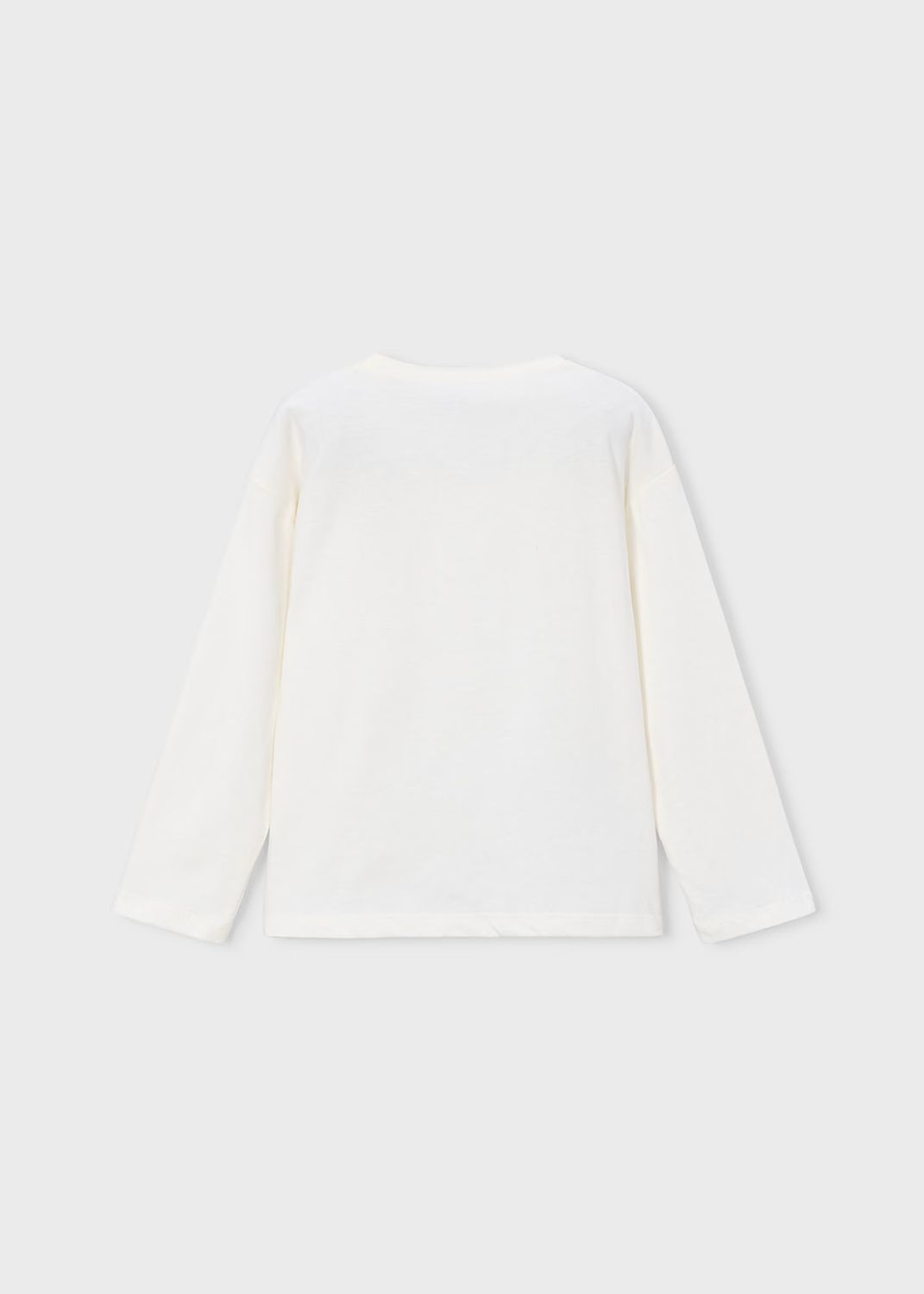 Mayoral 4031 L/S Shirt Heart Graphic Natural