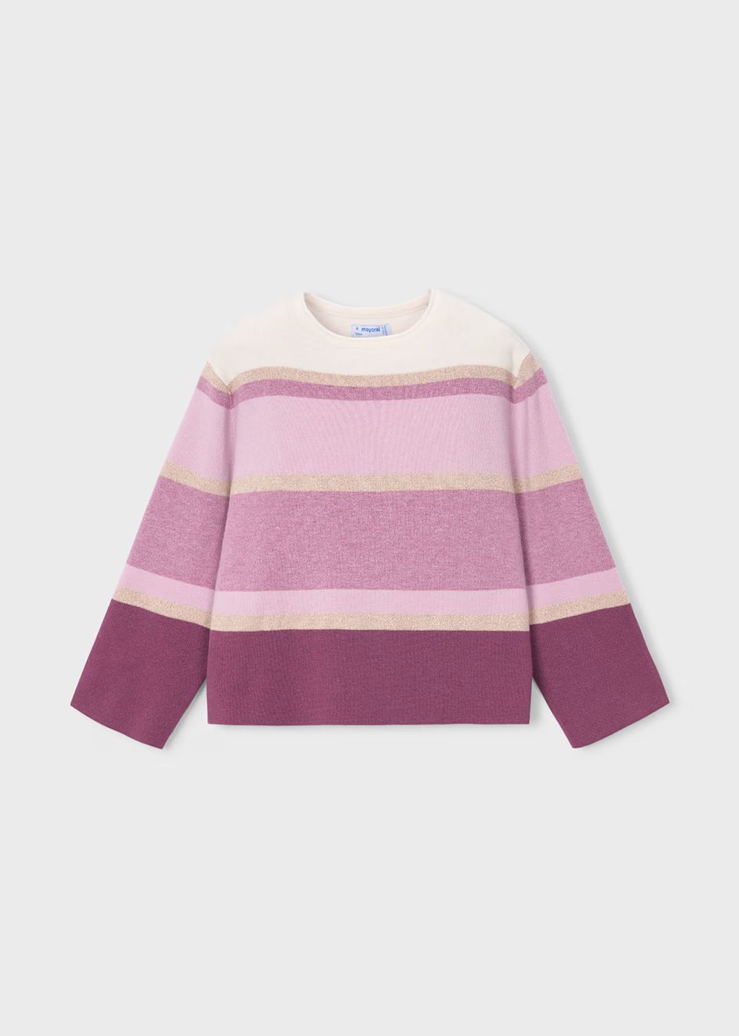 Mayoral 4317 Jacquard Sweater, Color: Violet, Size: 3