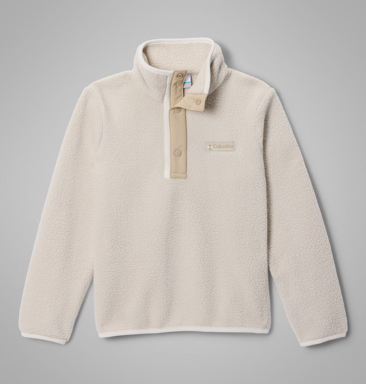 Columbia Helvetia Full Snap Fleece, Color: Dark Stone/Ancient Fossil, Size: XXS