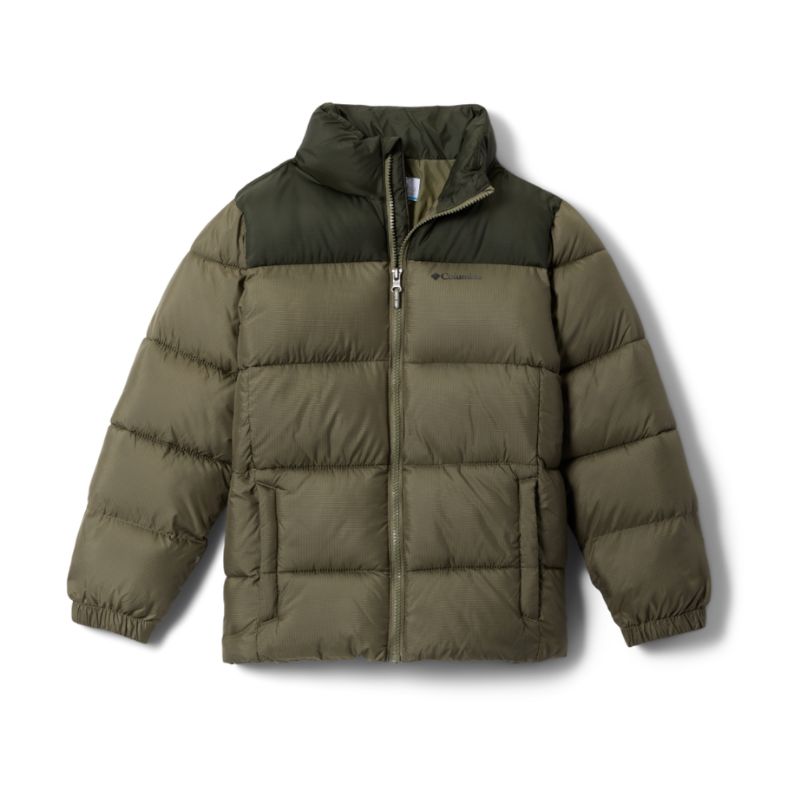 Columbia Puffect II Jacket, Color: Stone Green/Greenscape, Size: XXS
