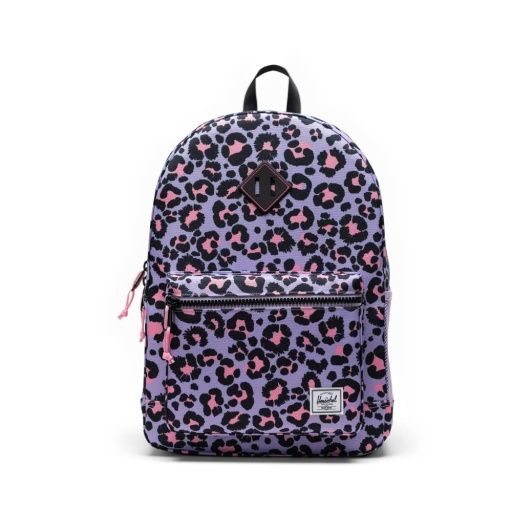 Herschel Little Heritage Backpack, Color: Scribble Leopard Sachet Pink, Size: 26L