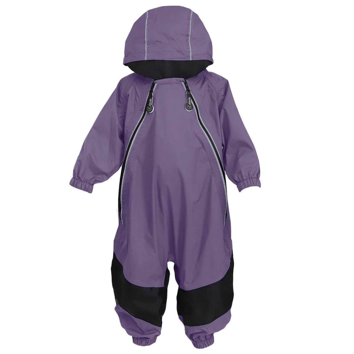 CaliKids S2258 Lined Muddy Buddy, Color: Dark Lavender, Size: 12M