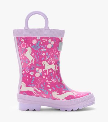 Hatley Rainboots With Handles Unicorn Forest Very Berry