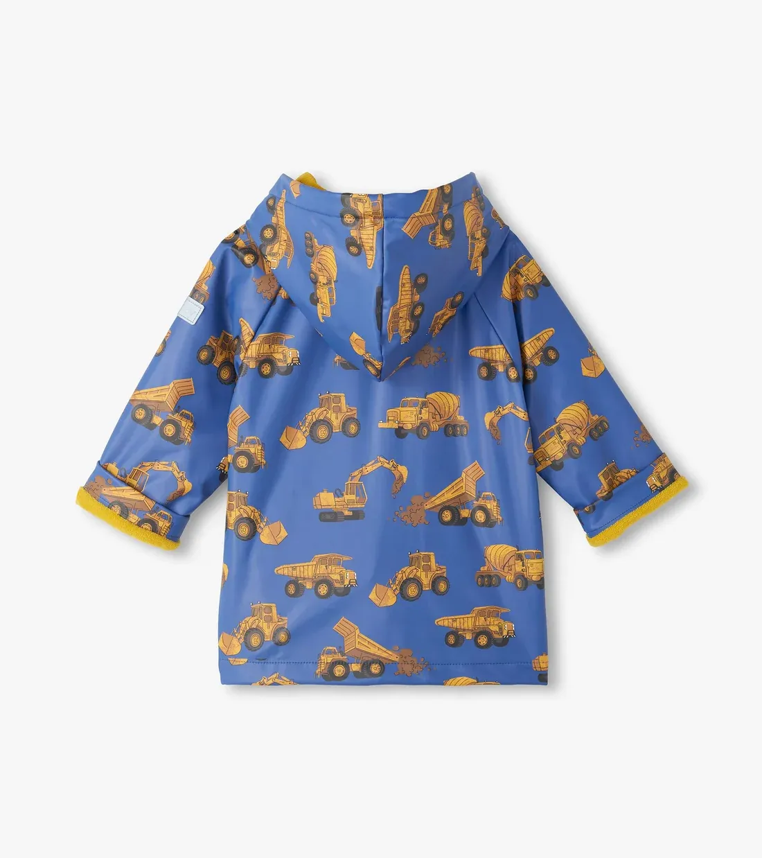 Hatley Snap Raincoat Construction Trucks Classic Blue