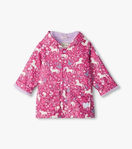 Hatley Snap Raincoat Unicorn Forest Very Berry, Size: 2T