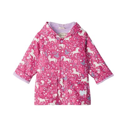 Hatley Snap Raincoat Unicorn Forest Very Berry