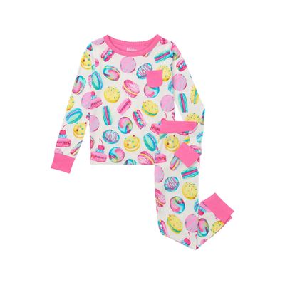 Hatley Bamboo Pajama Set Macaron White