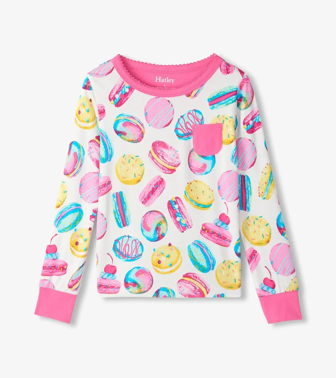 Hatley Bamboo Pajama Set Macaron White