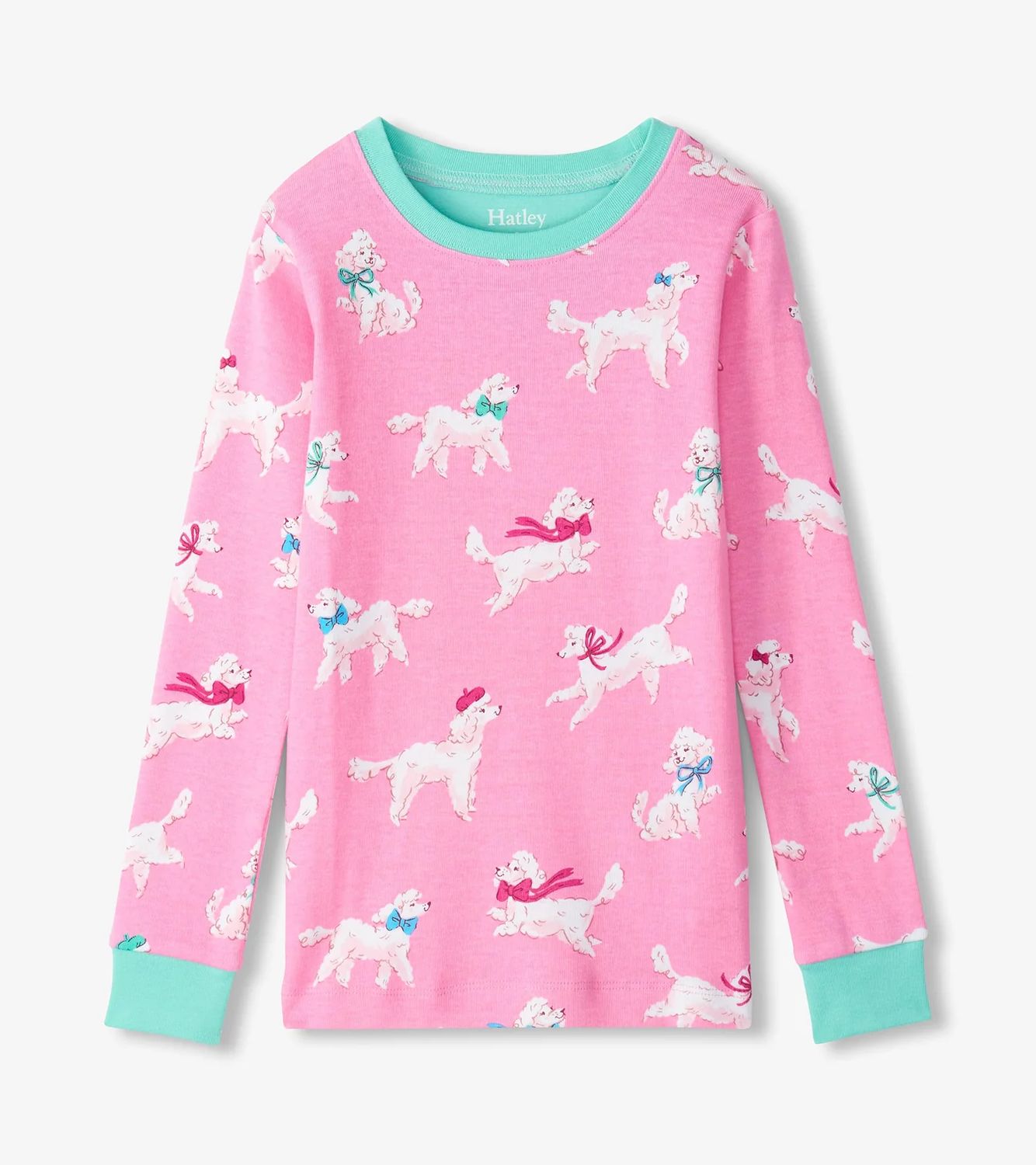 Hatley Cotton Rib Pajama Set Poodle Pups Sachet Pink