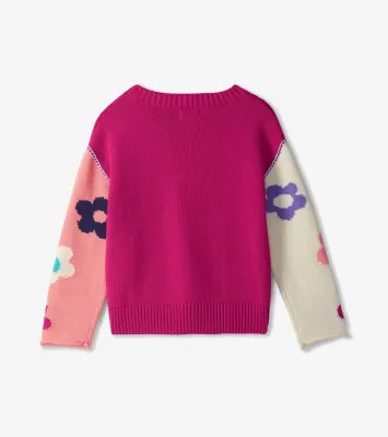 Hatley Slouchy Sweater Cute Floral Very Berry