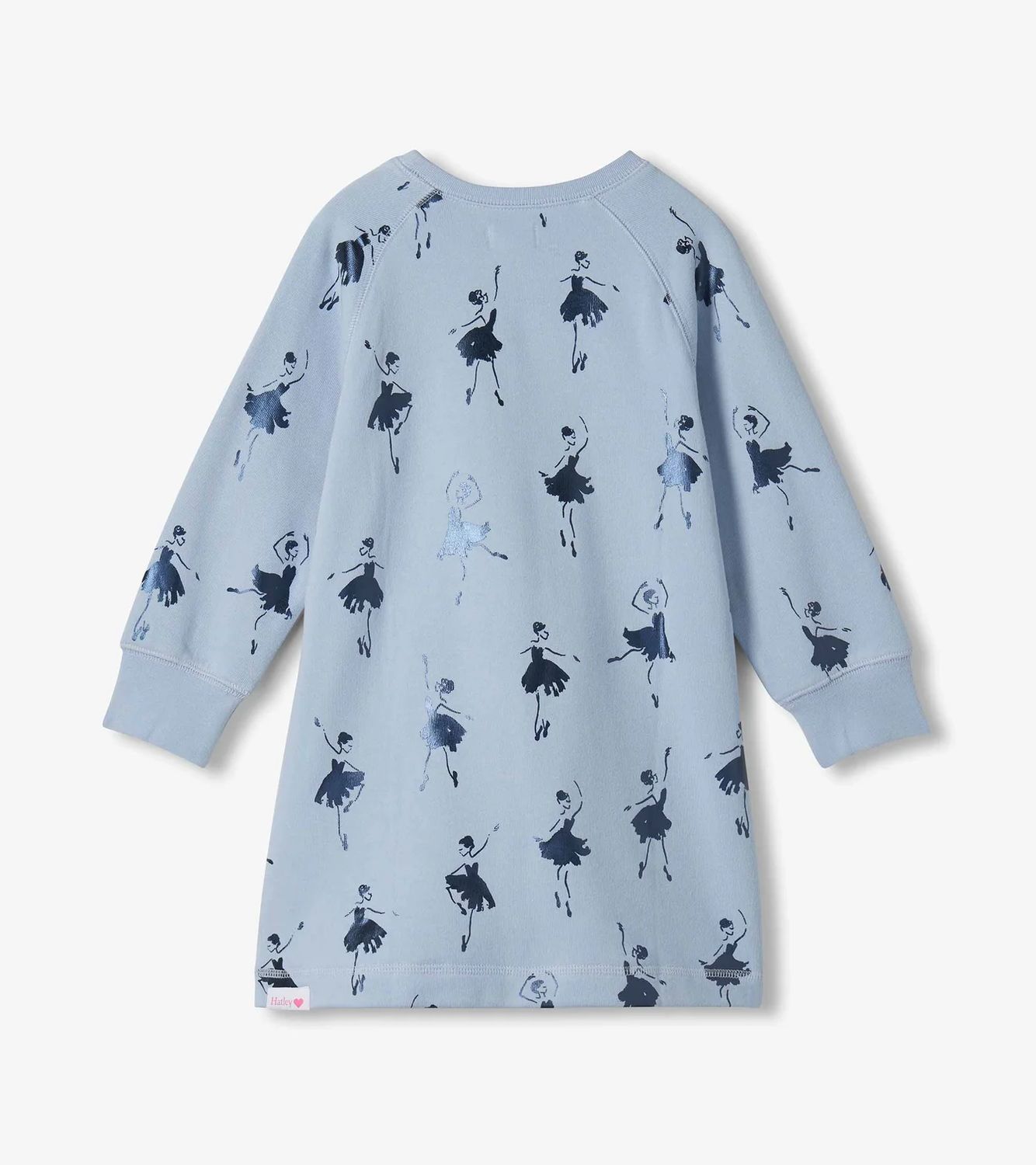 Hatley Sweatshirt Dress Foil Ballerinas Kentucky Blue
