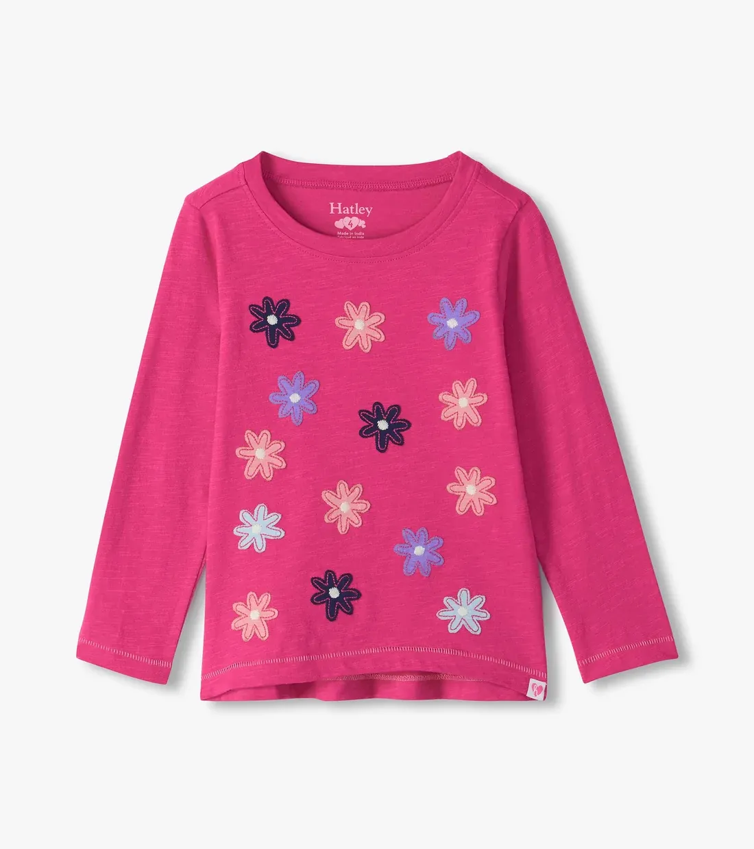 Hatley Long Sleeve Graphic Tee Very Berry Flowers