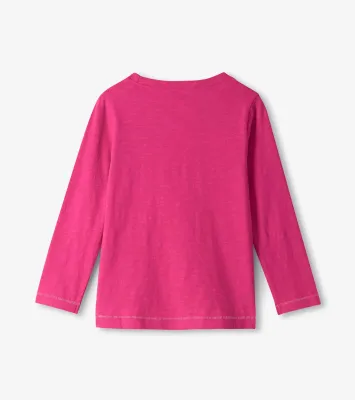 Hatley Long Sleeve Graphic Tee Very Berry Flowers