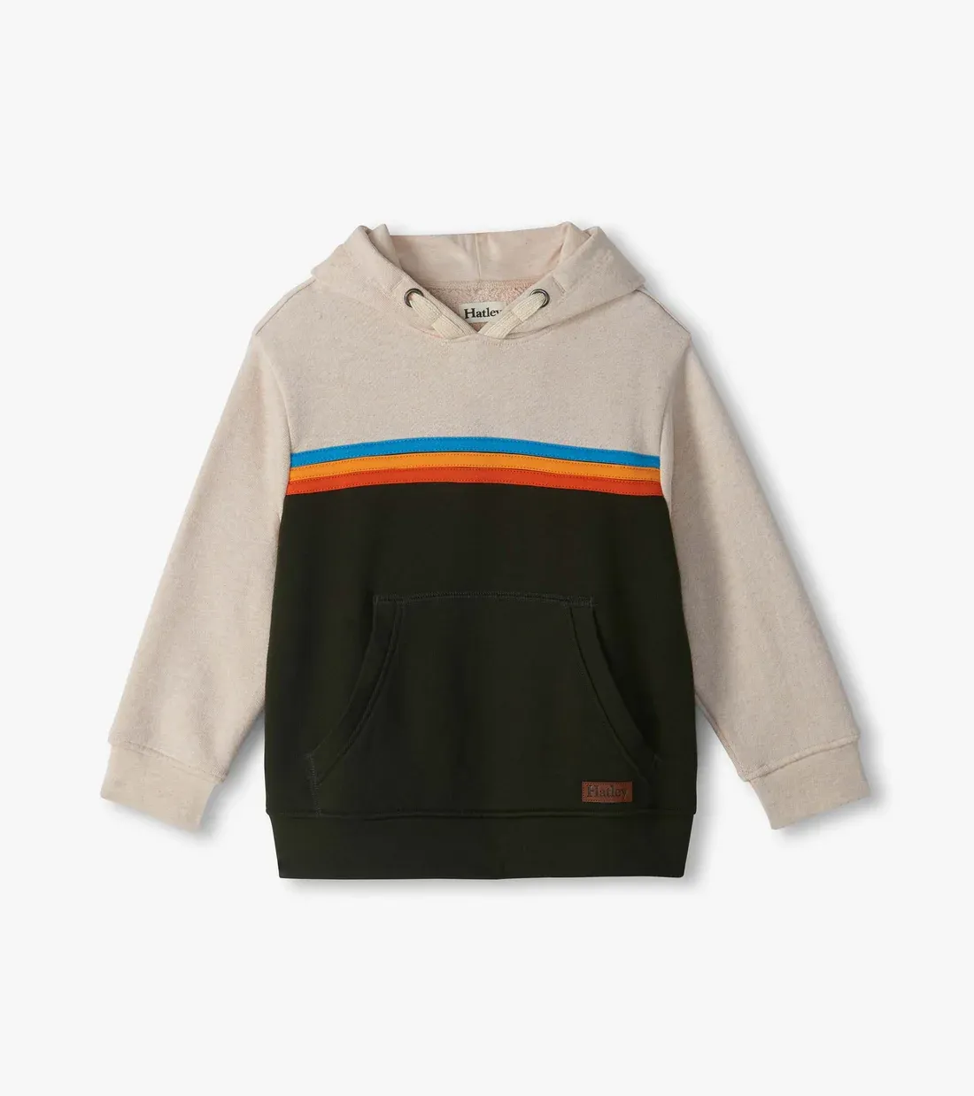 Hatley Colourblock Pullover Hoodie Oatmeal Melange