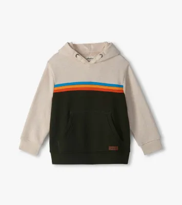 Hatley Colourblock Pullover Hoodie Oatmeal Melange