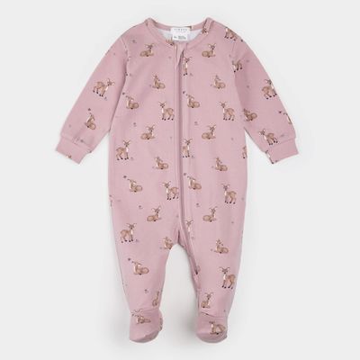 Petit Lem Knit Footed Sleeper Light Purple