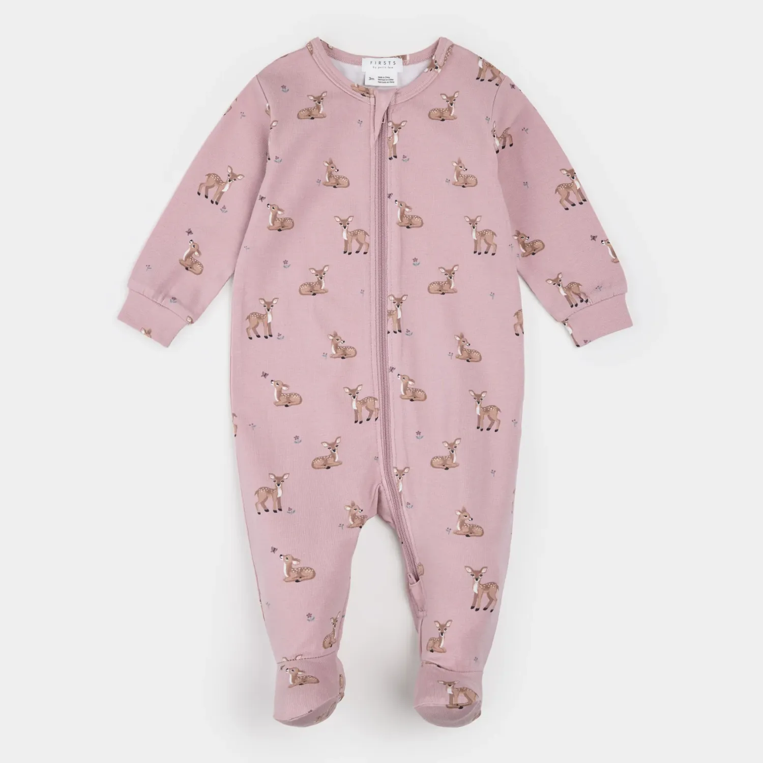 Petit Lem Knit Footed Sleeper Light Purple, Size: NB
