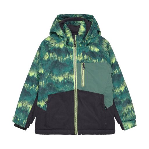 Color Kids Ski Jacket Colourblock Dark Forest, Size: 3y