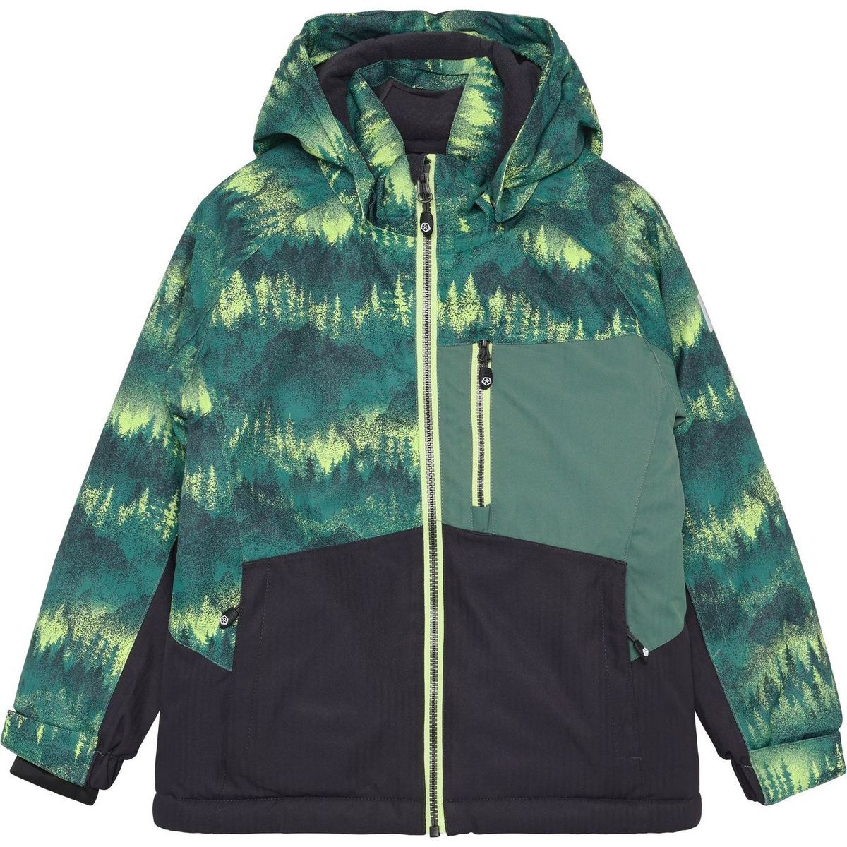 Color Kids Ski Jacket Colourblock Dark Forest