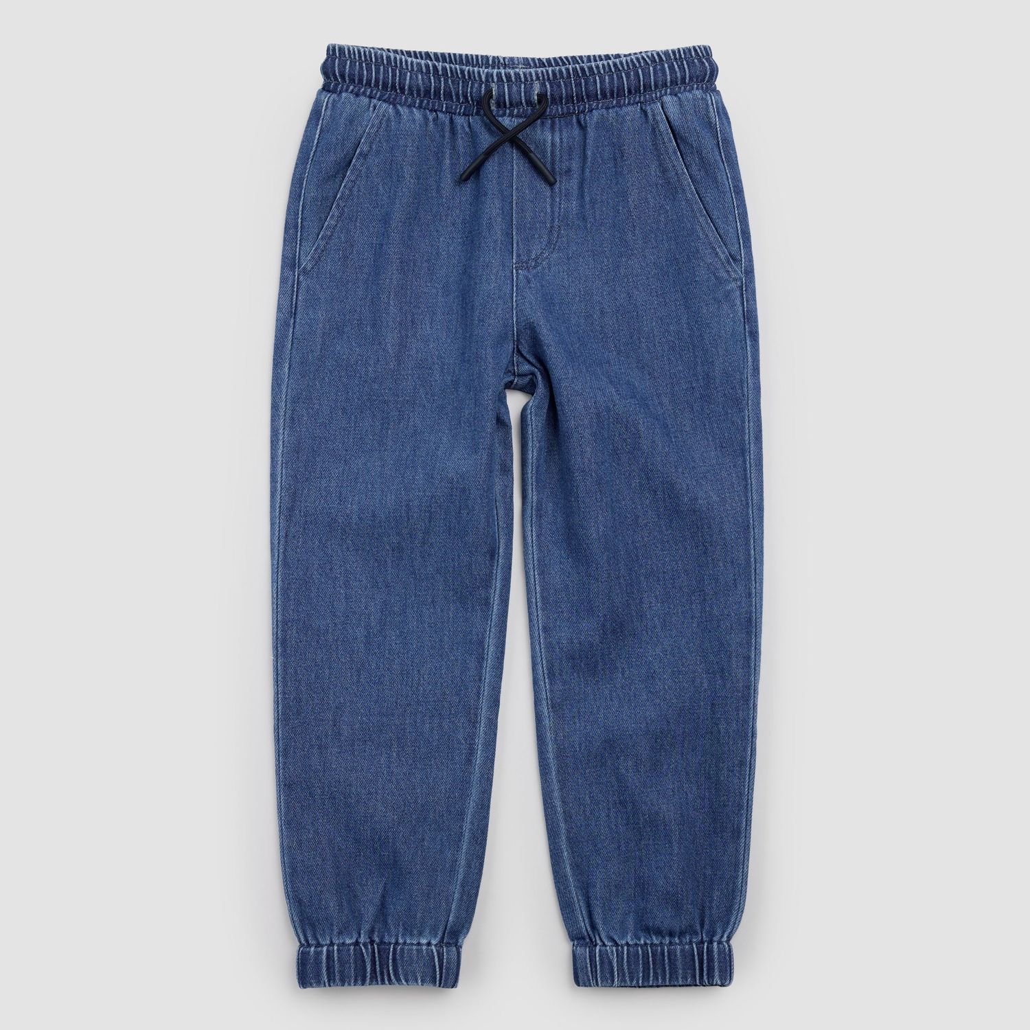 Miles The Label Woven Denim Jogger Blue Denim, Size: 3