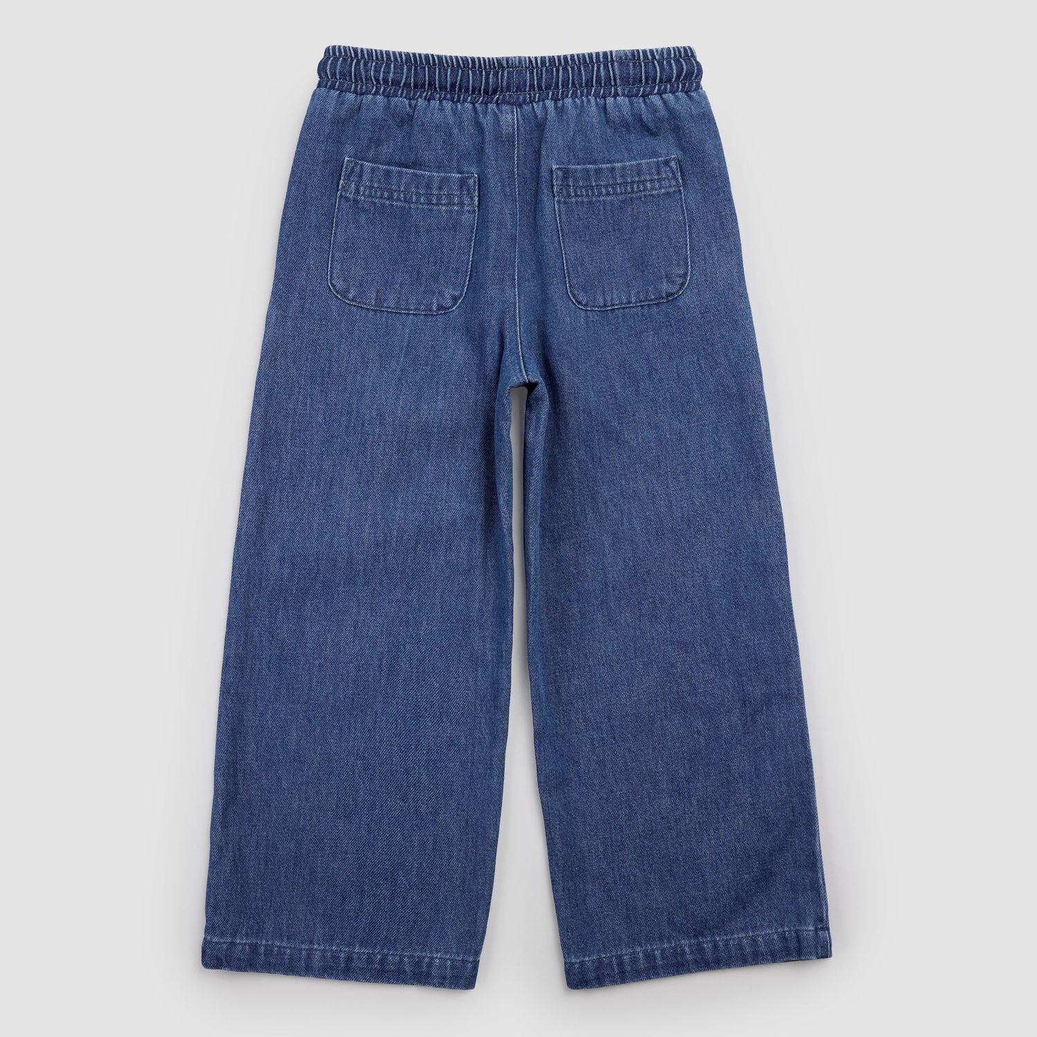 Miles The Label Woven Wide Leg Pant Blue Denim