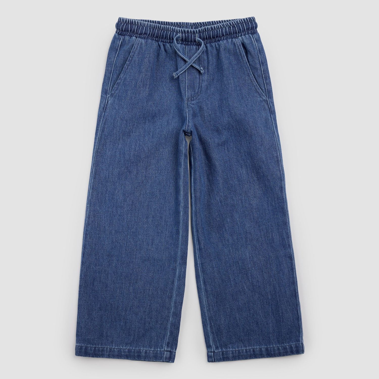 Miles The Label Woven Wide Leg Pant Blue Denim, Size: 4