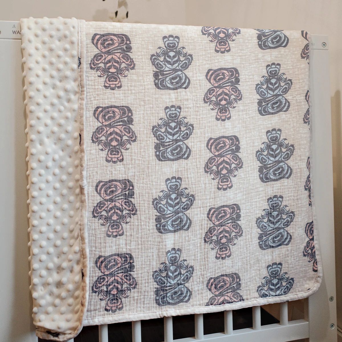 Native Northwest Baby Blanket Baby Raven by Yasakw (Shelly Samuels)