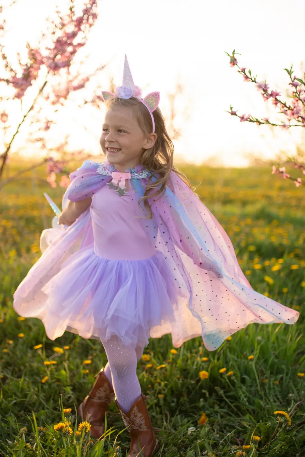 Great Pretenders Rainbow Unicorn Cape &amp; Headband