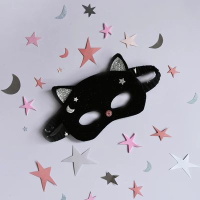Rockahula Velvet Black Cat Mask 3-10Y