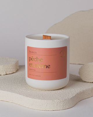 Bougie - Pêche &amp; crème