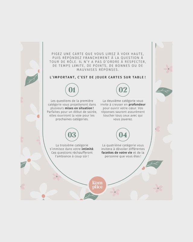 Cartes sur Table – Jeu de conversation