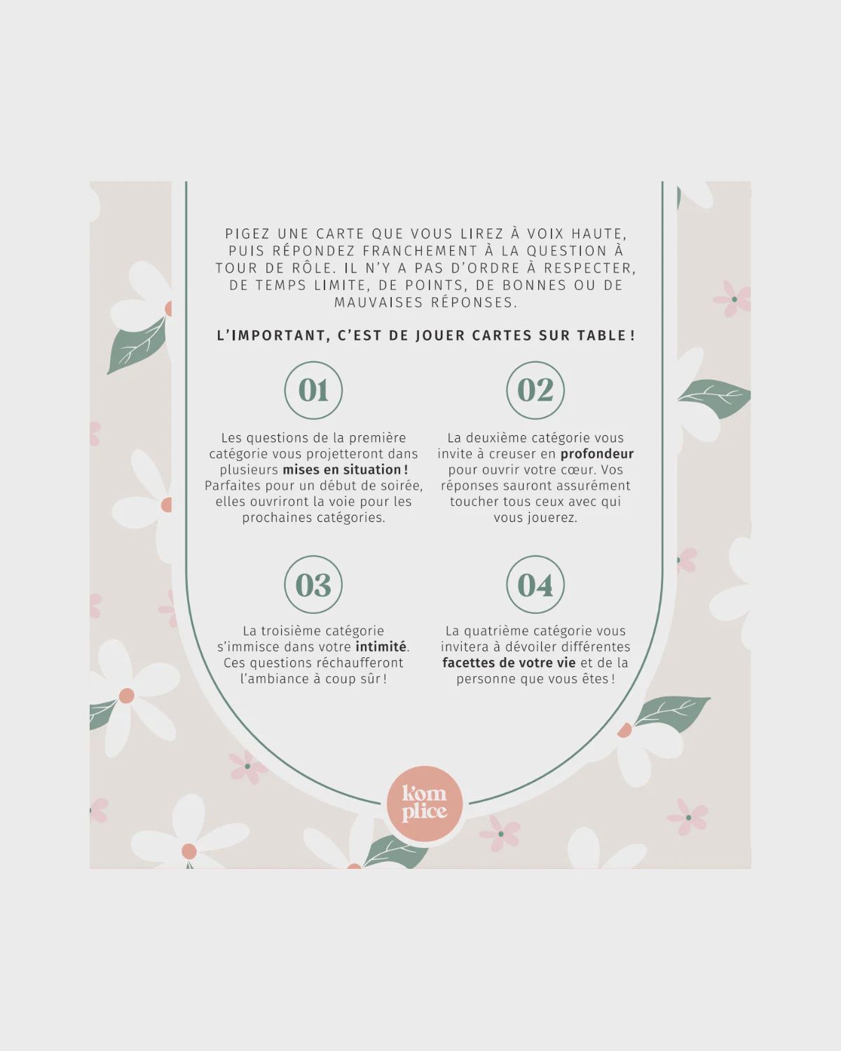 Cartes sur Table – Jeu de conversation