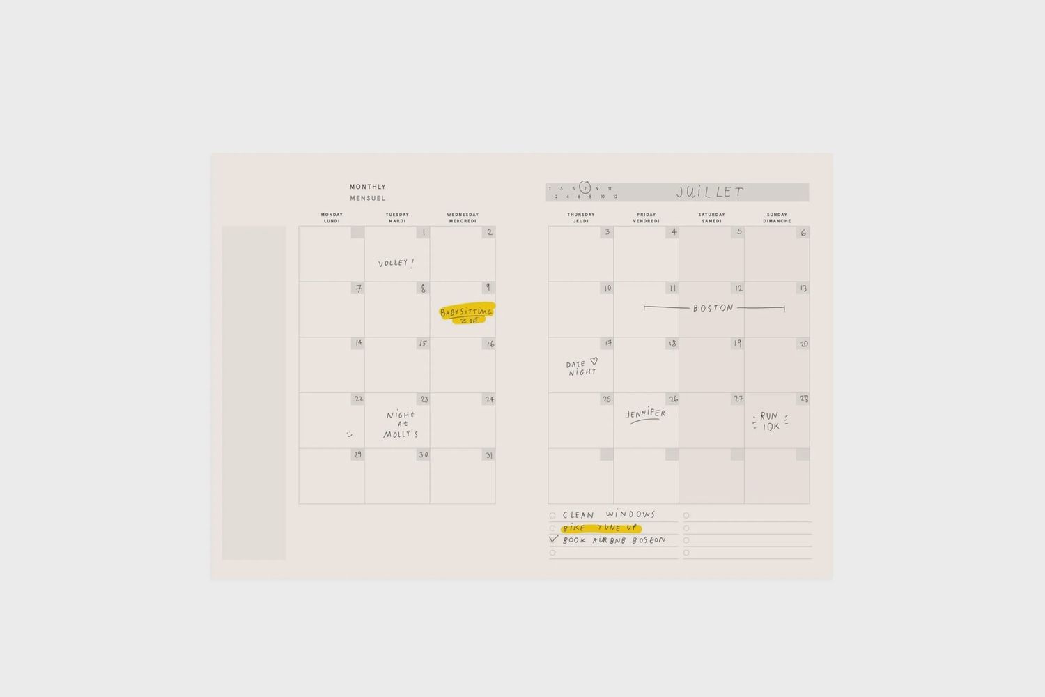 Agenda non daté – Feroé Bleu