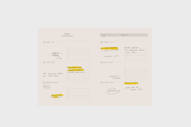 Agenda non daté  – Rose cendré