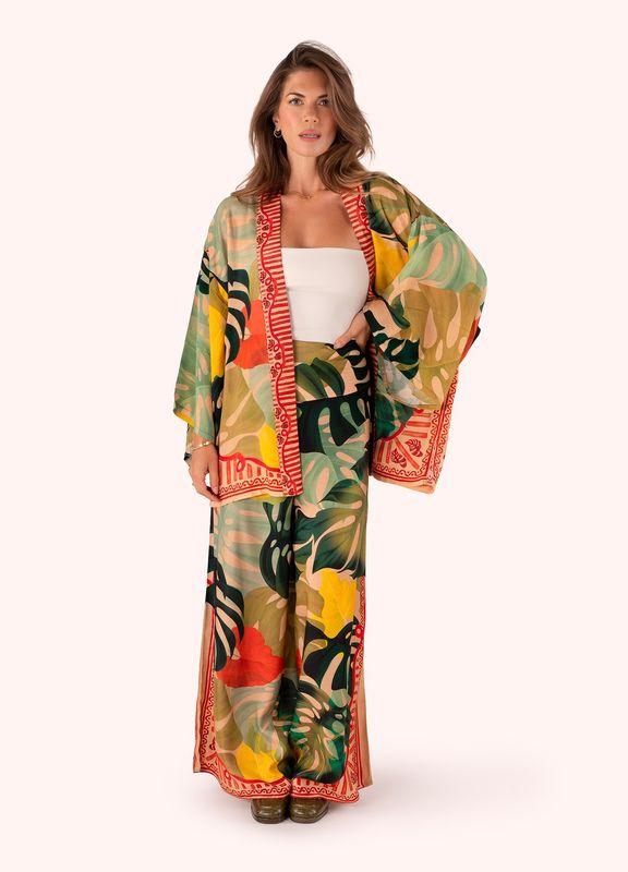 Veste kimono – Exotic Leaves