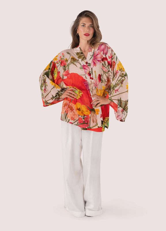 Veste kimono  –  Fine Flowers Cream