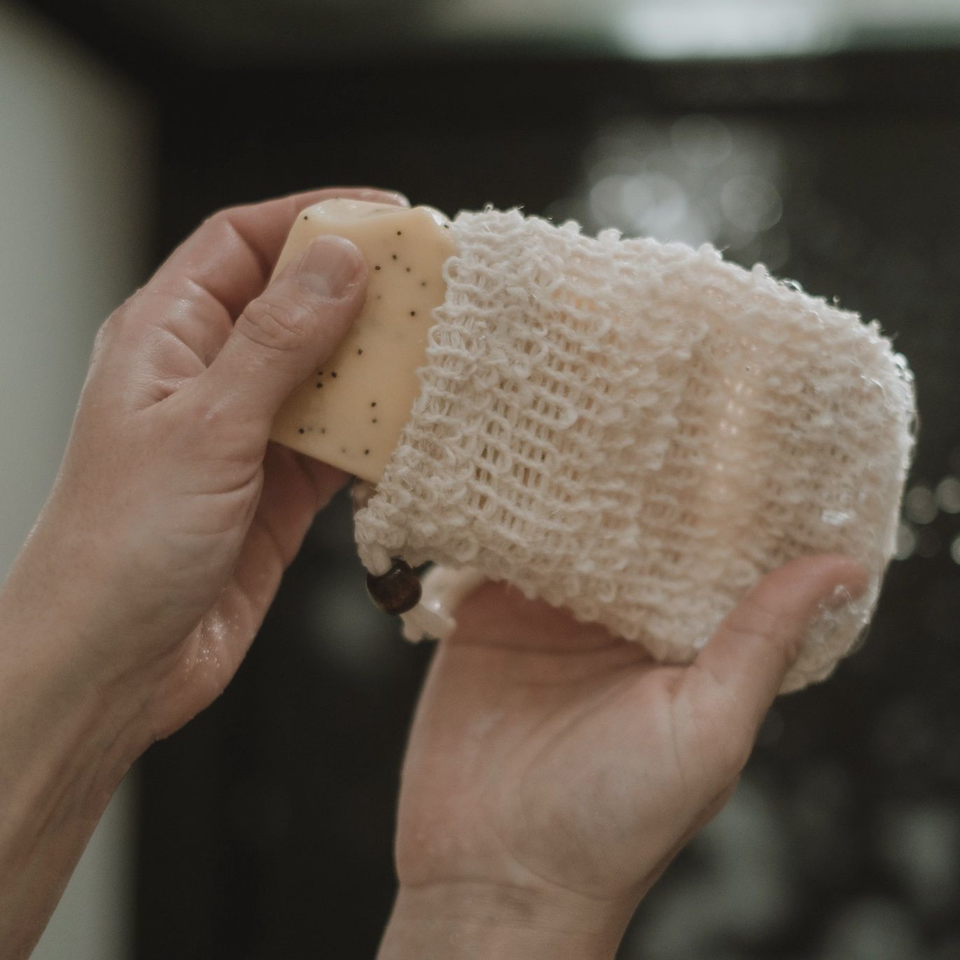 Sac à savon en sisal