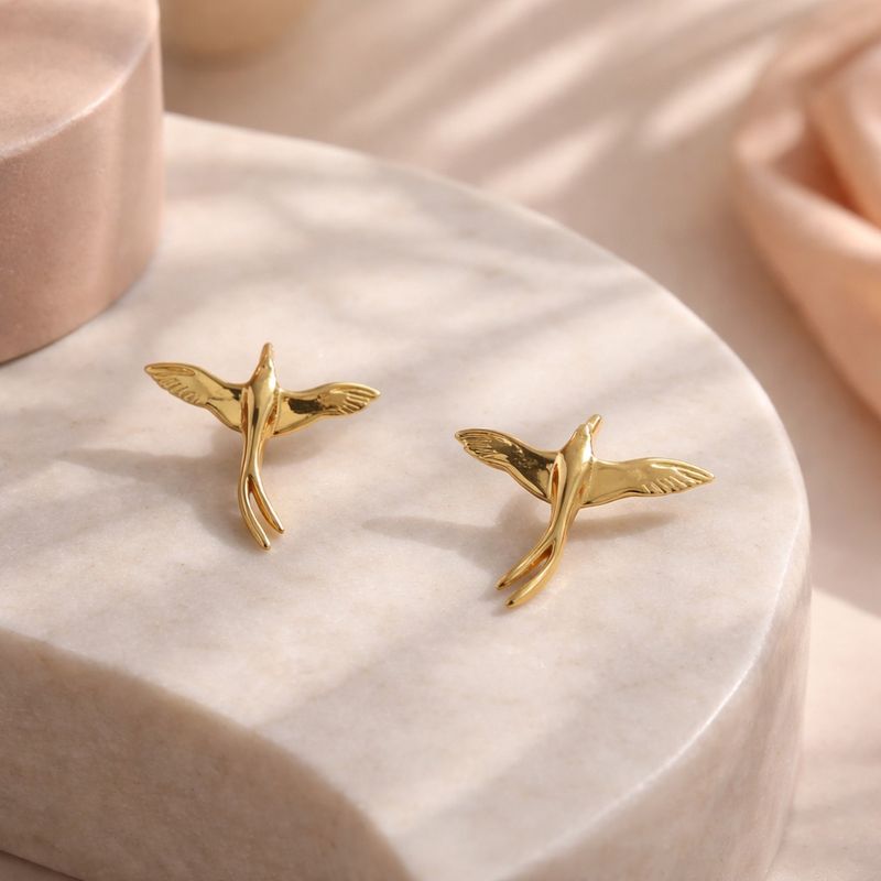 Élan –Boucles d’oreilles plaqué 18K