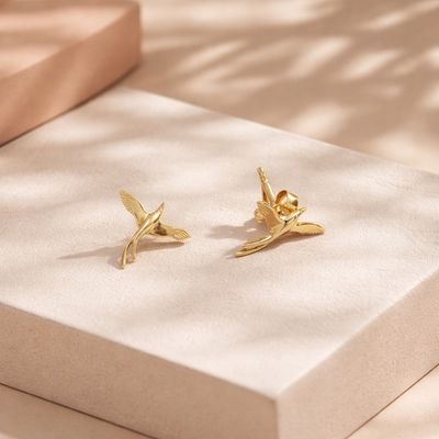 ÉLAN - Boucles d’oreilles plaqué 18K