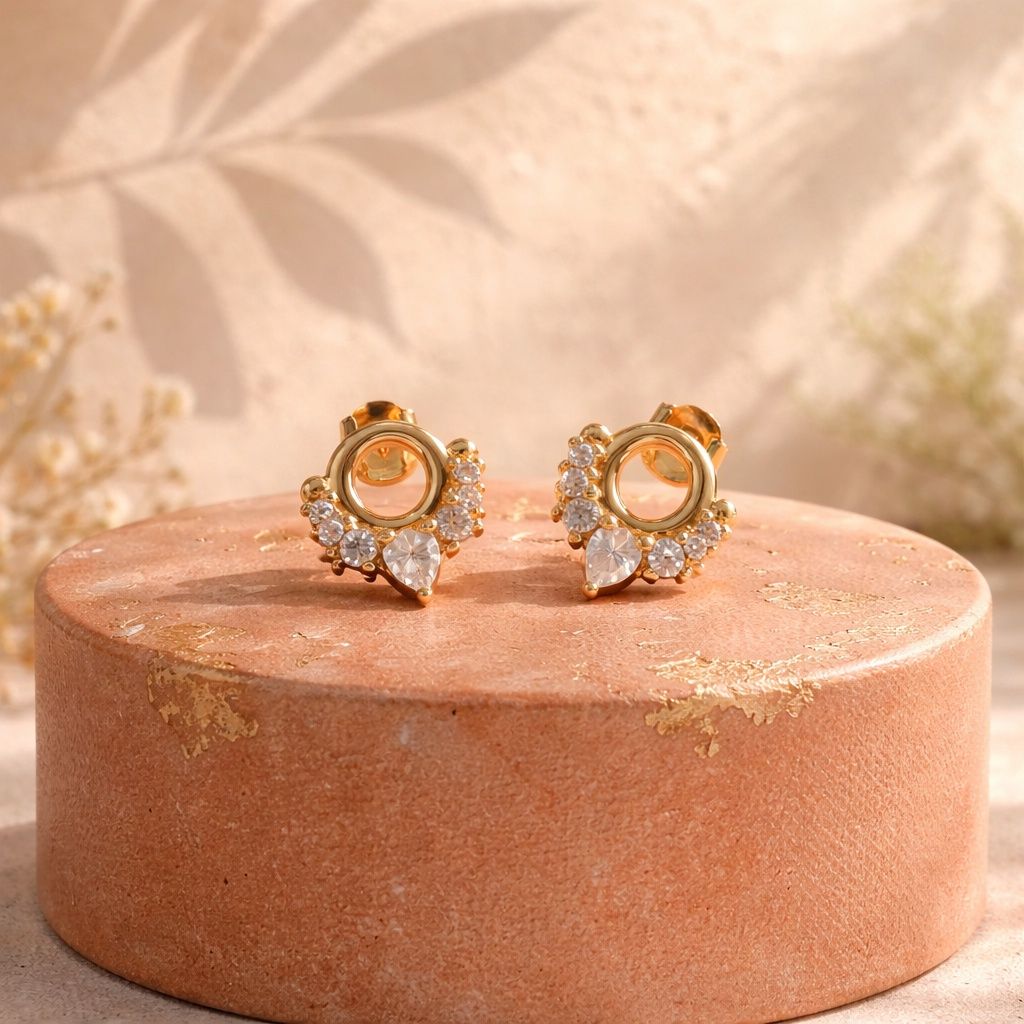 Lys – Boucles d’oreilles plaqué 18K