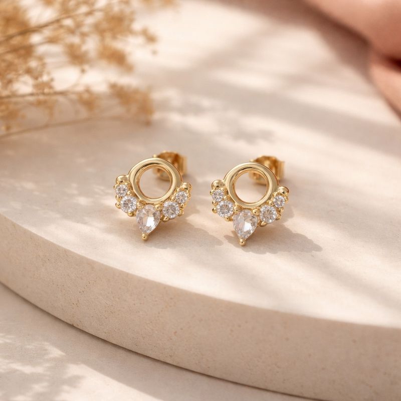 Lys – Boucles d’oreilles plaqué 18K