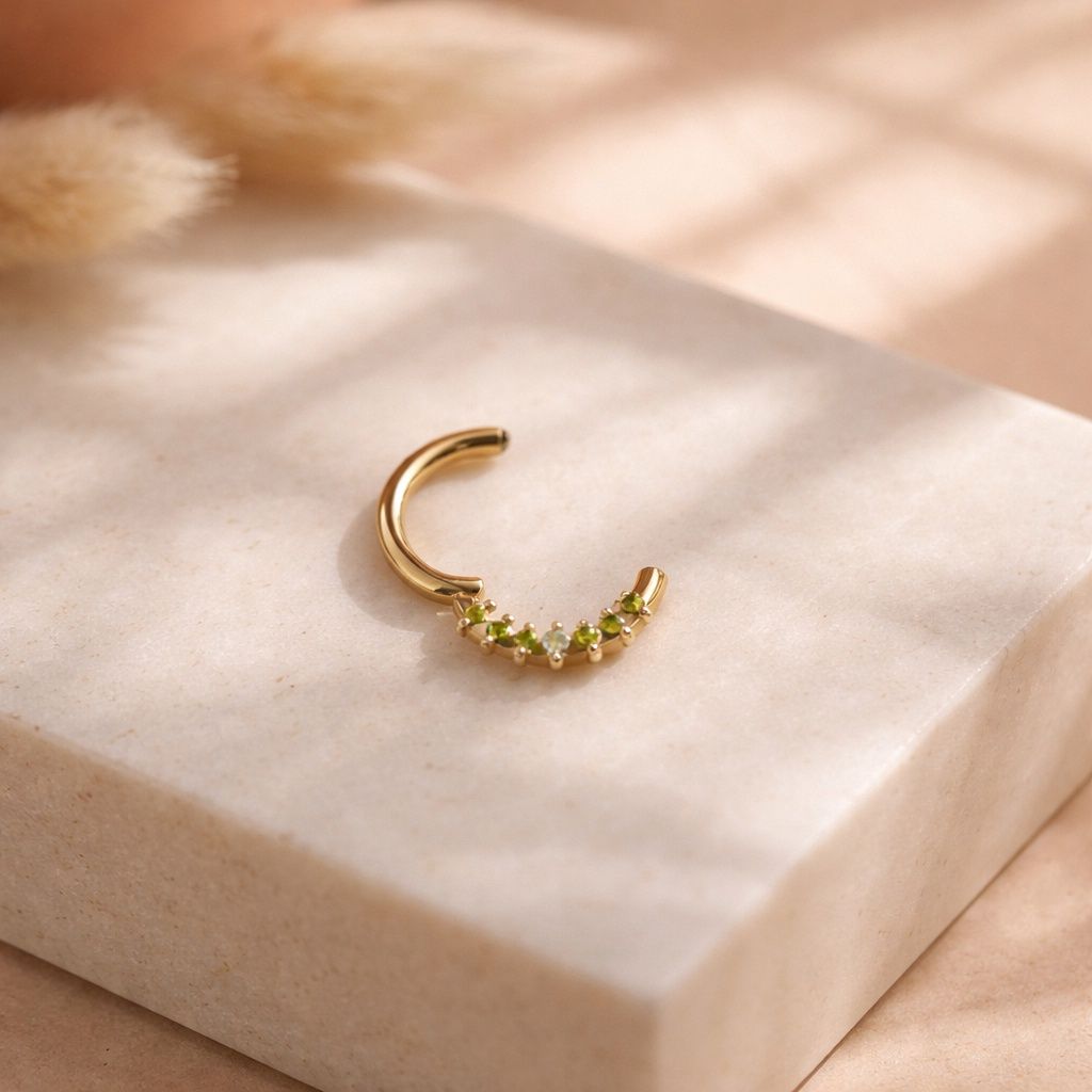 Ena – Anneau de piercing plaqué 18K