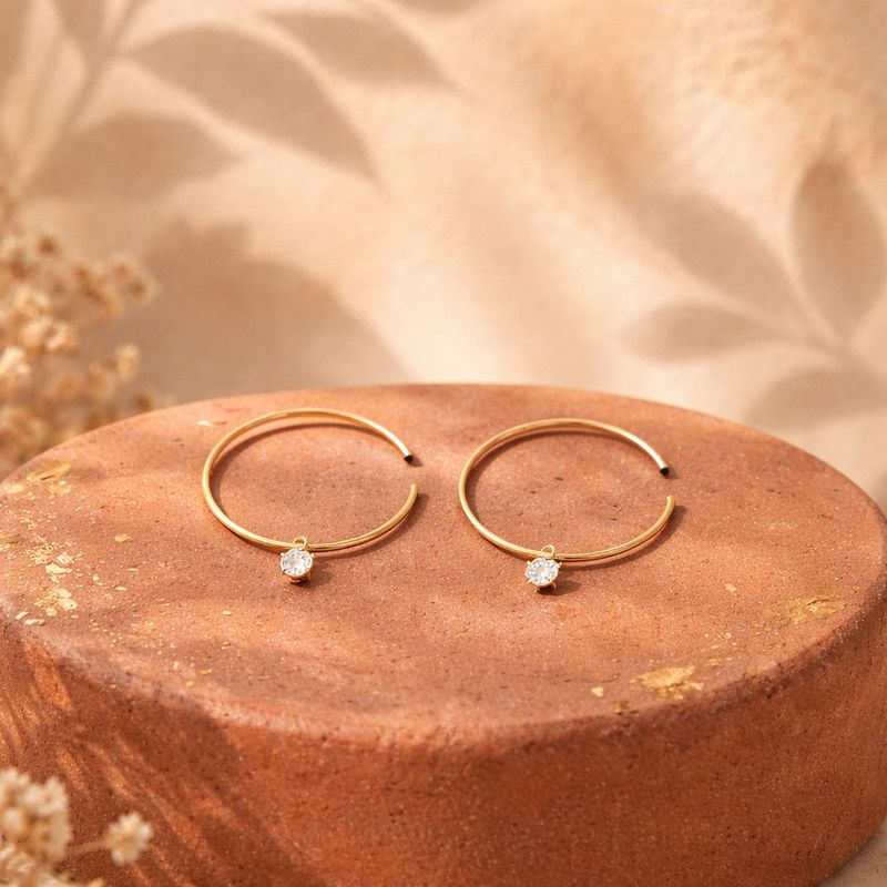 MAÉ - Anneaux créoles plaqué 18K
