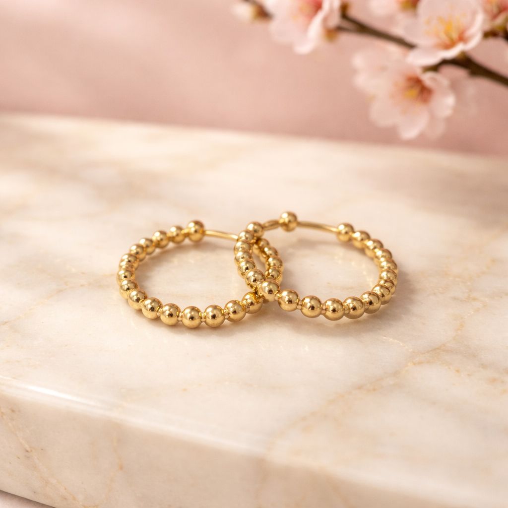 Lya – Dormeuses plaqué 18K