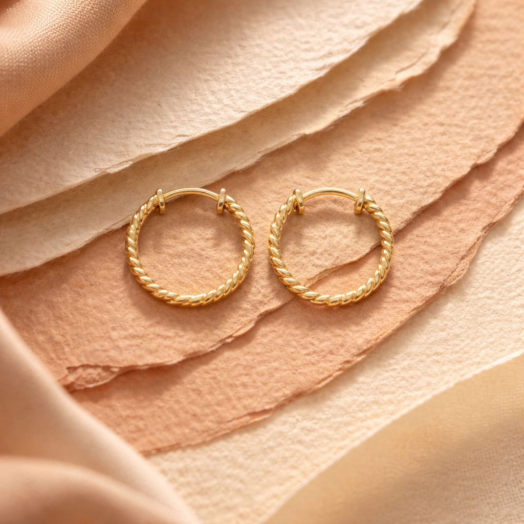 Lior – Dormeuses torsadés plaqué 18K