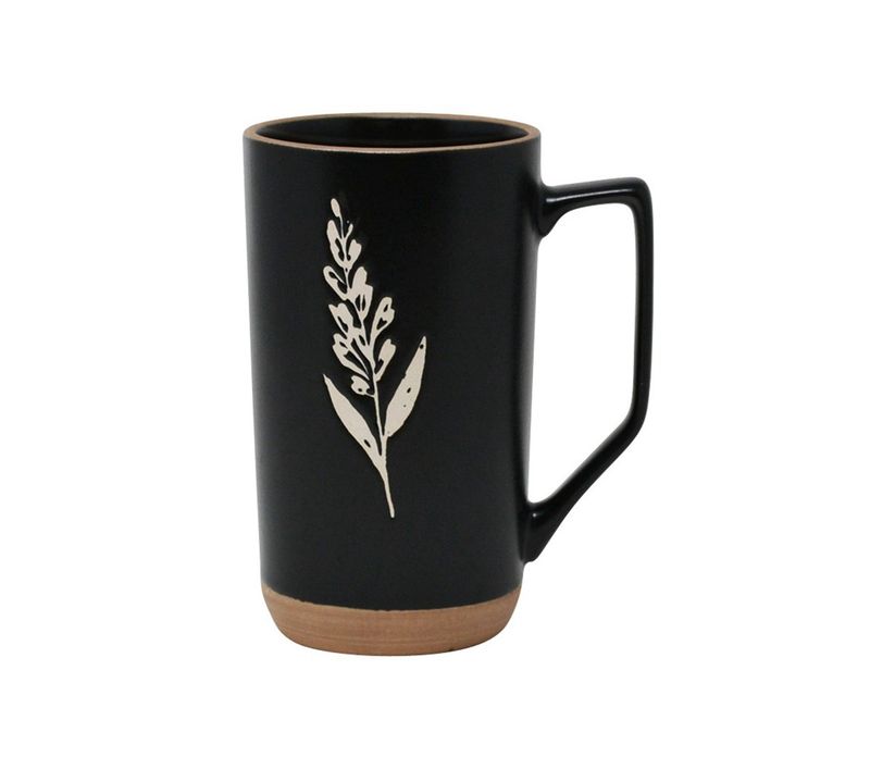 Grande – Motif fleur noire