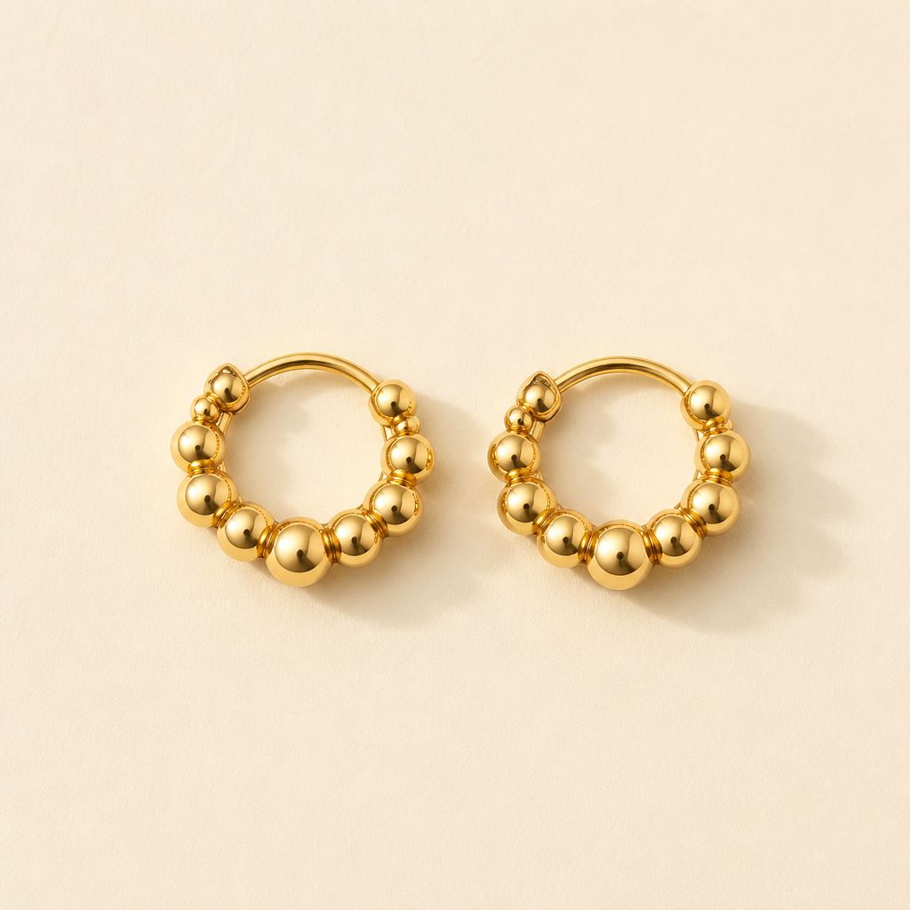 FLORE - Dormeuses plaqué 18K