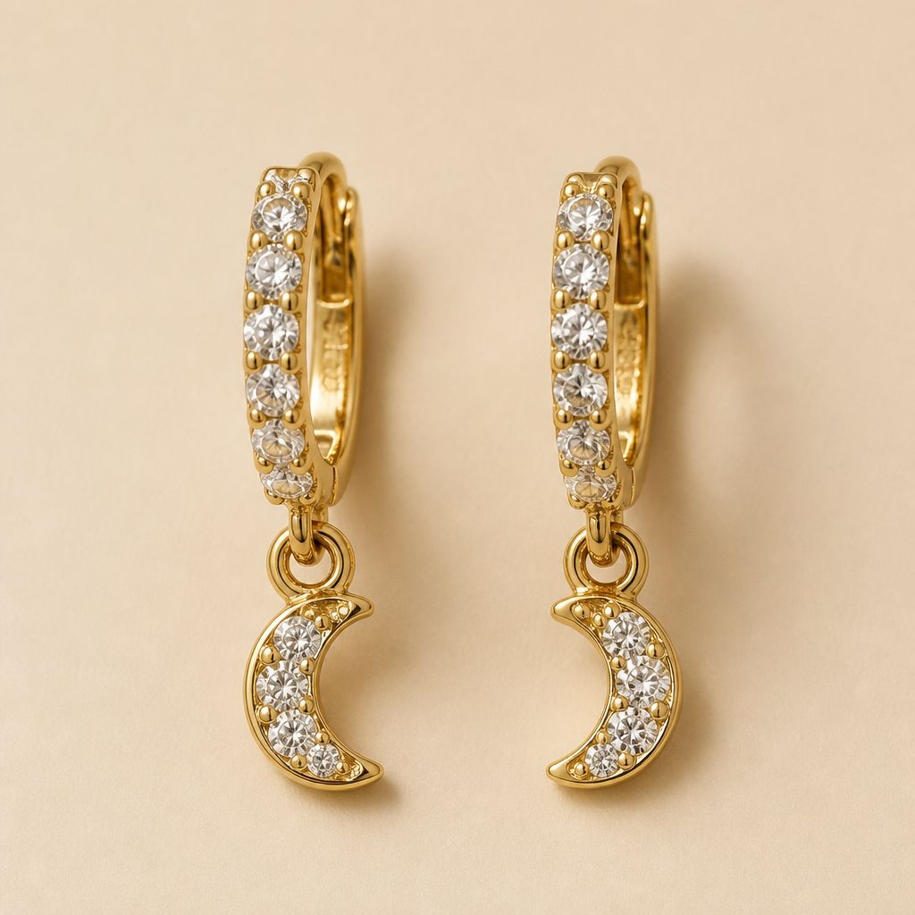 Céleste - Dormeuses plaqué 18K