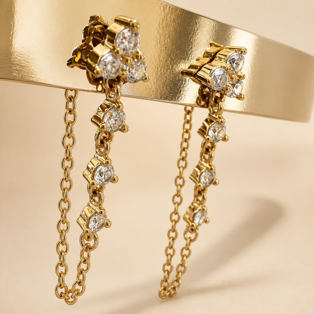 LÉONIE - Boucles d’oreilles plaqué 18K